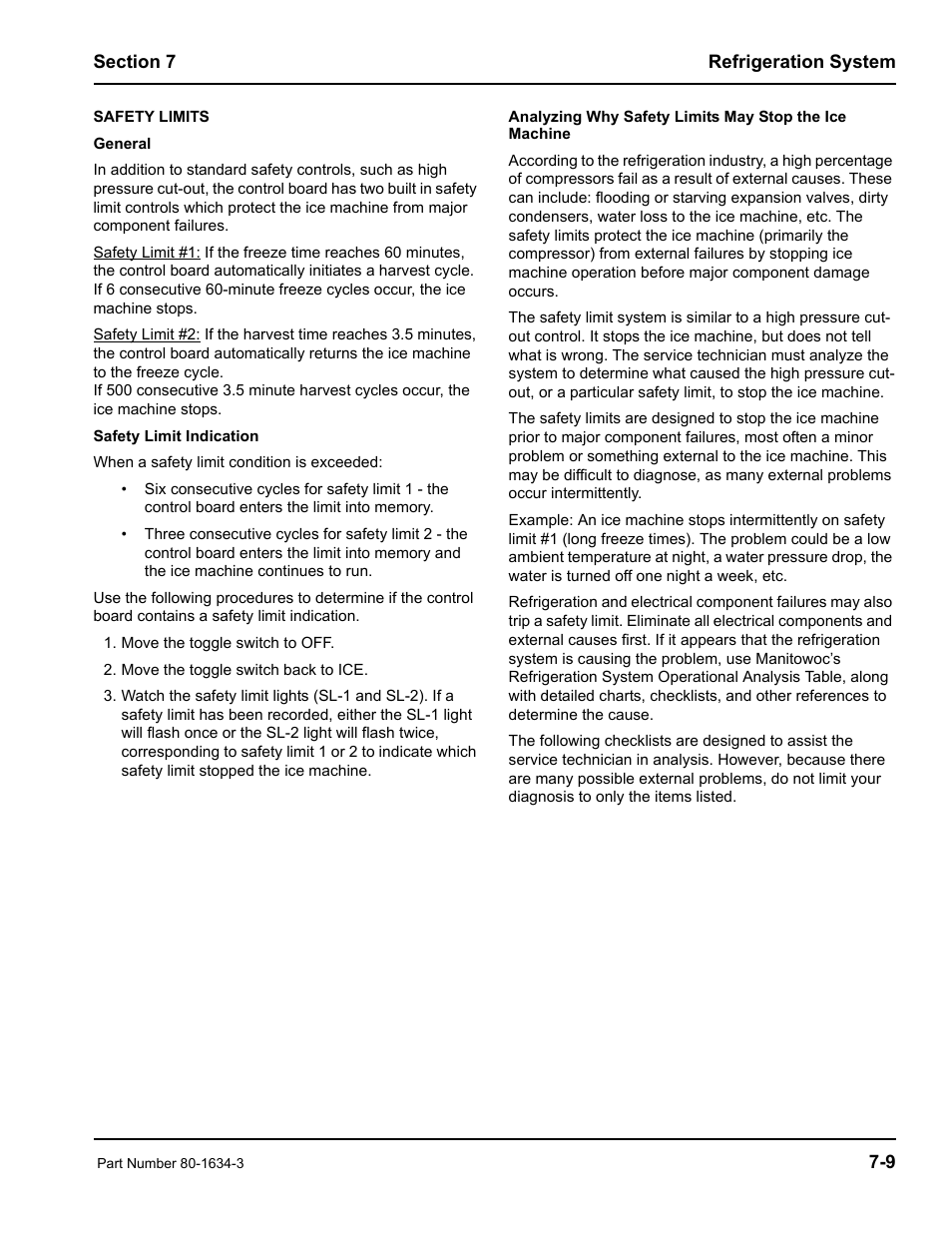 Manitowoc Ice MARINE MODEL S1800 User Manual | Page 75 / 100