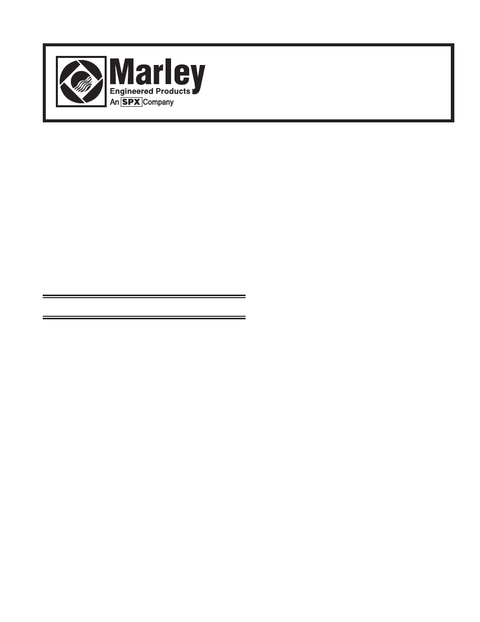 Marley Engineered Products 8100 User Manual | 24 pages