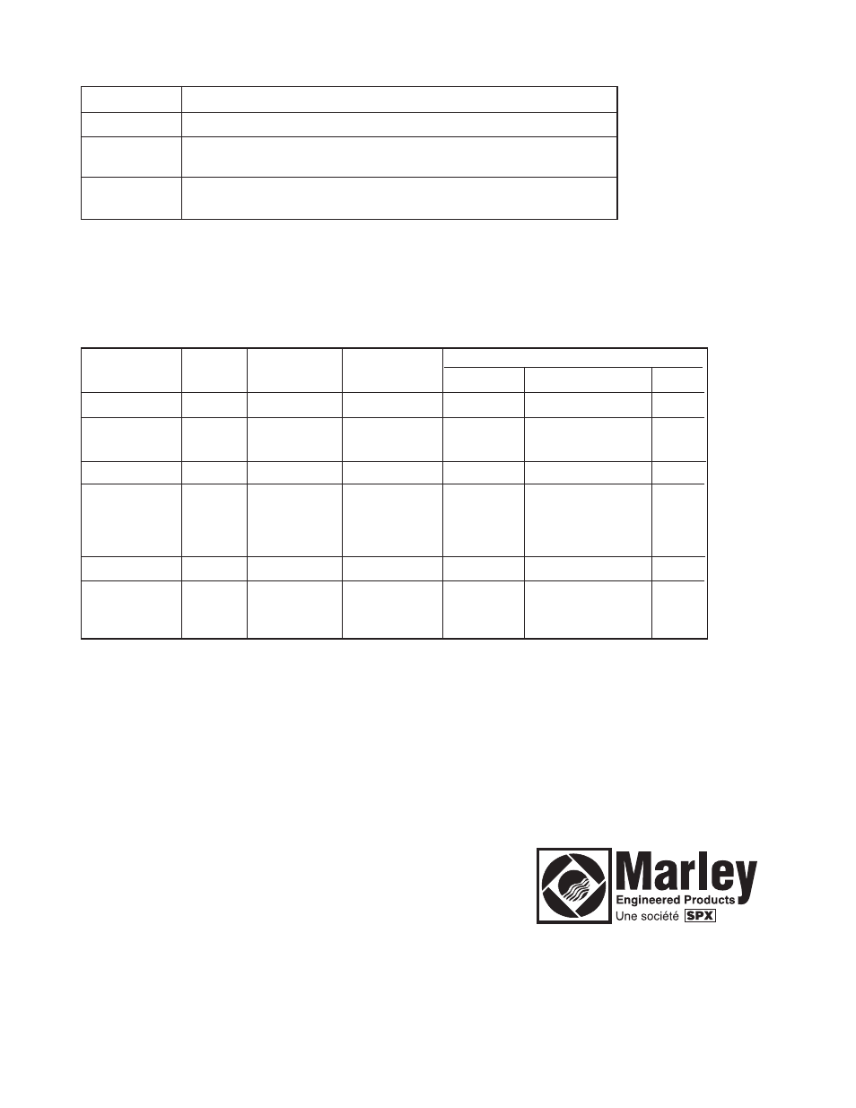Accessoires, Spécifications | Marley Engineered Products 8100 User Manual | Page 24 / 24