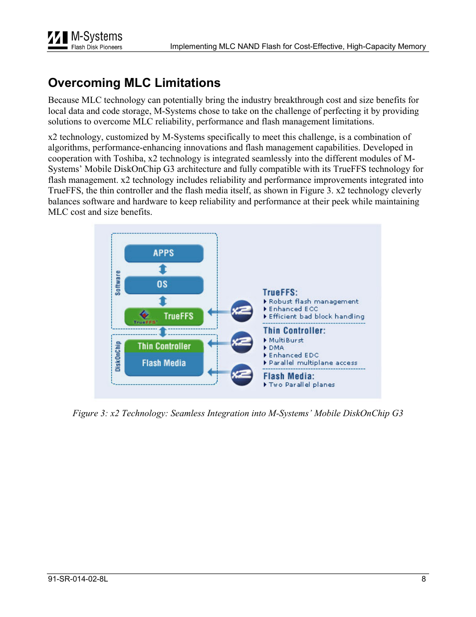 Overcoming mlc limitations | M-Systems Flash Disk Pioneers Flash Memory User Manual | Page 8 / 14