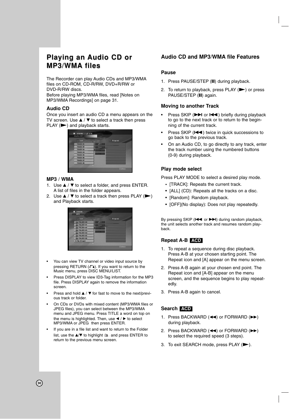 Playing an | Maxell ZRY-316 User Manual | Page 30 / 56