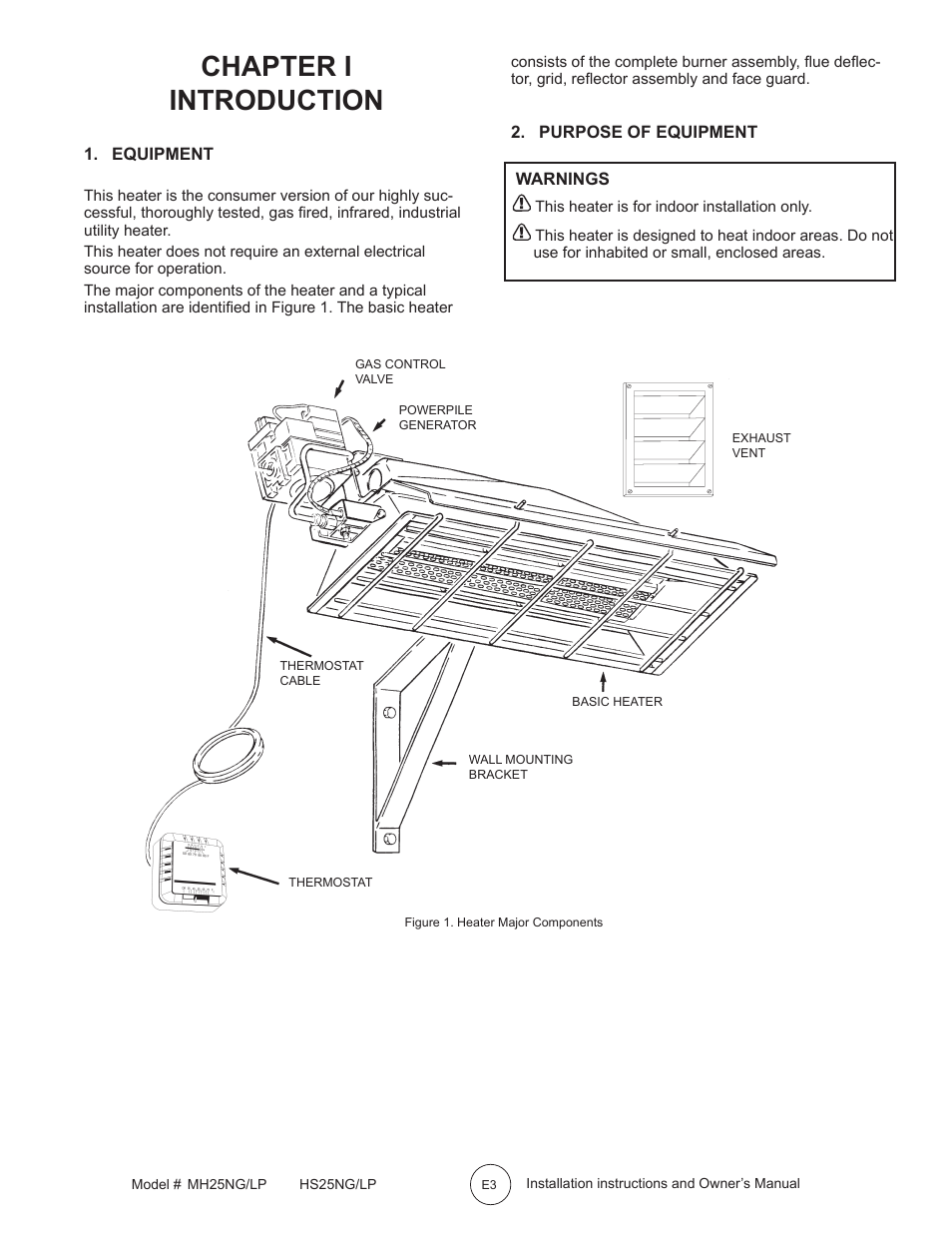 Chapter i introduction | Mr. Heater MH25LP User Manual | Page 3 / 48