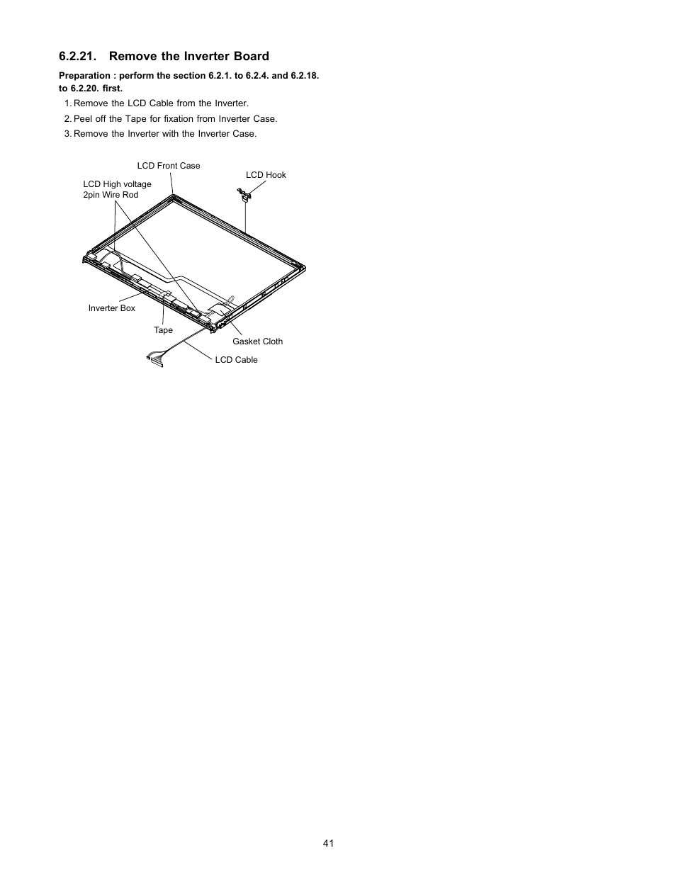 Remove the inverter board | Matsushita CF-W4HWEZZBM User Manual | Page 41 / 64