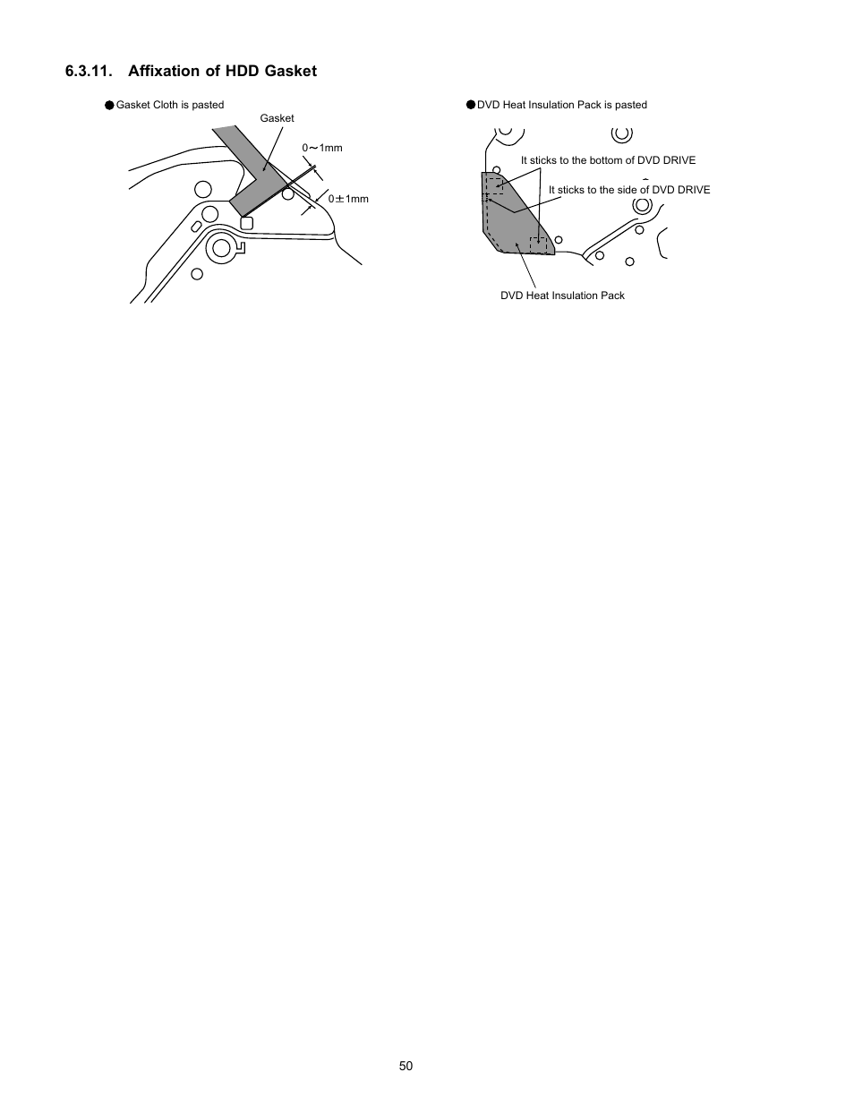 Affixation of hdd gasket | Matsushita CF-W4HWEZZBM User Manual | Page 50 / 64