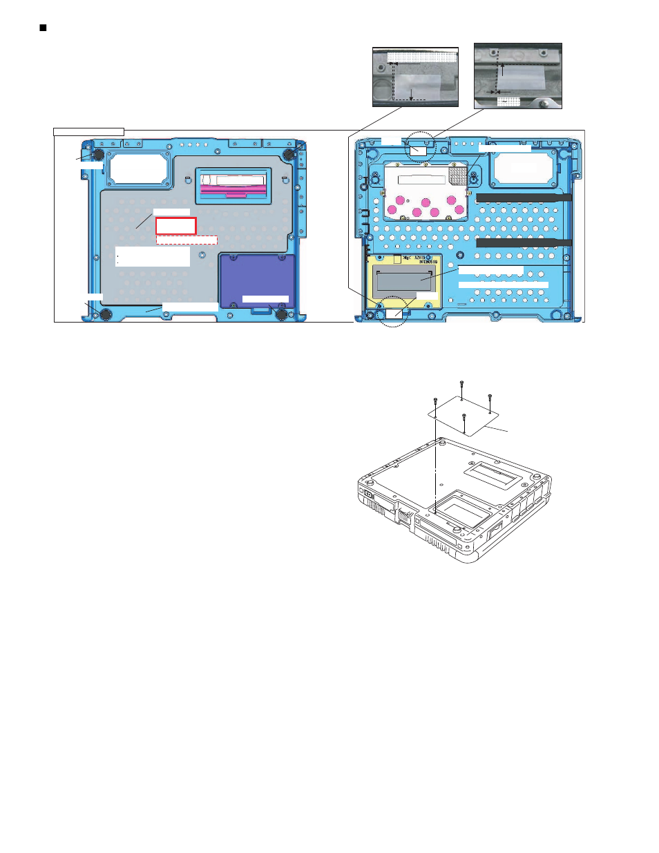 Setting the dimm lid ass'y, Cautions for setting the rear cabinet | Matsushita CF-19FHGAX User Manual | Page 60 / 90