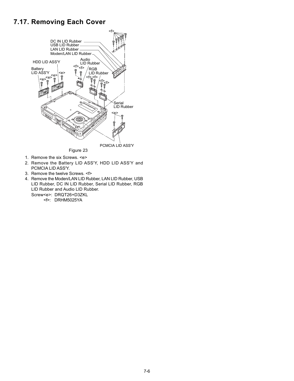 Removing each cover | Matsushita CF-18JHU70TW User Manual | Page 24 / 38