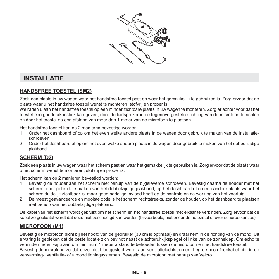 Installatie | Mr Handsfree Blue Compact Microphone User Manual | Page 34 / 291