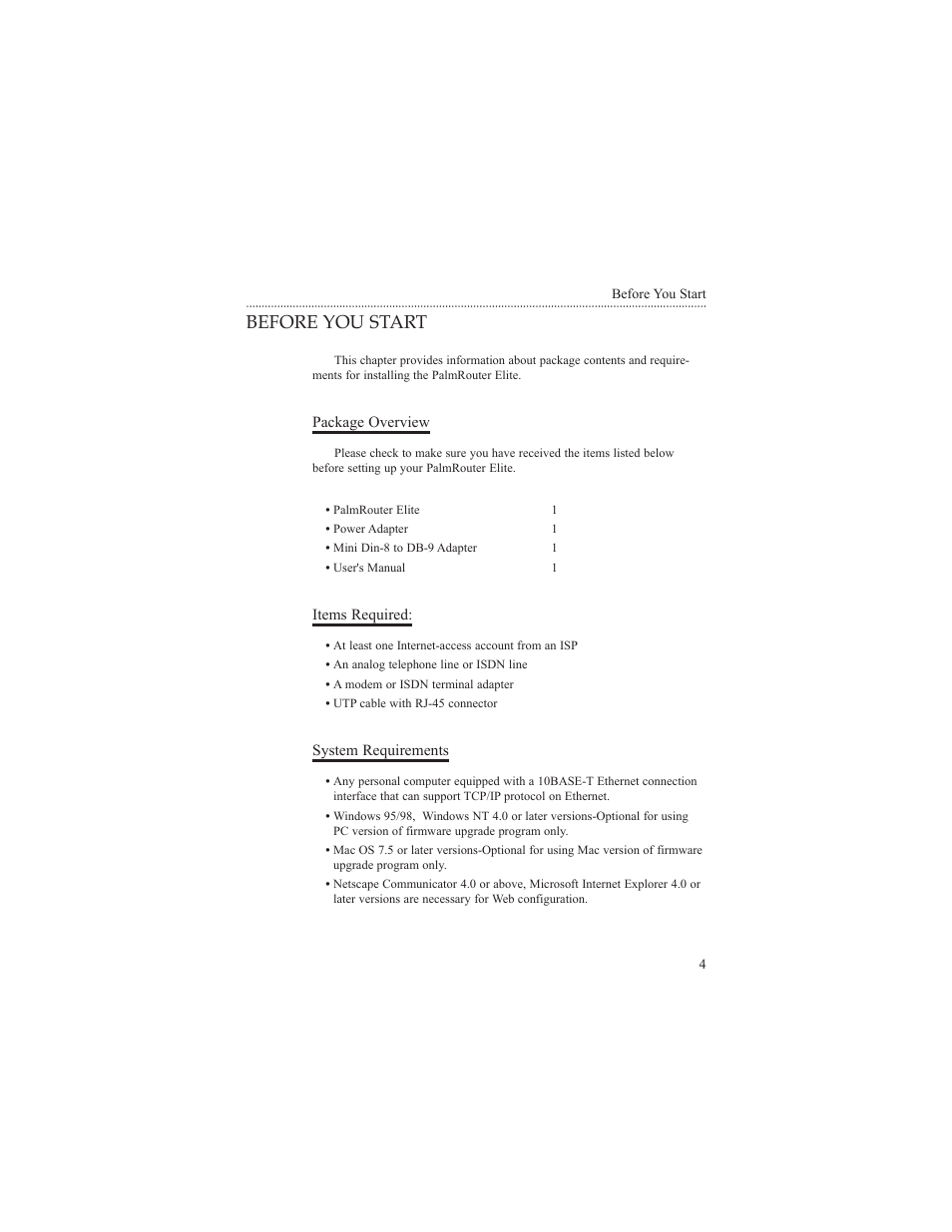 Before you start, Package overview, Items required | System requirements | Macsense Connectivity MIH-108 User Manual | Page 7 / 39