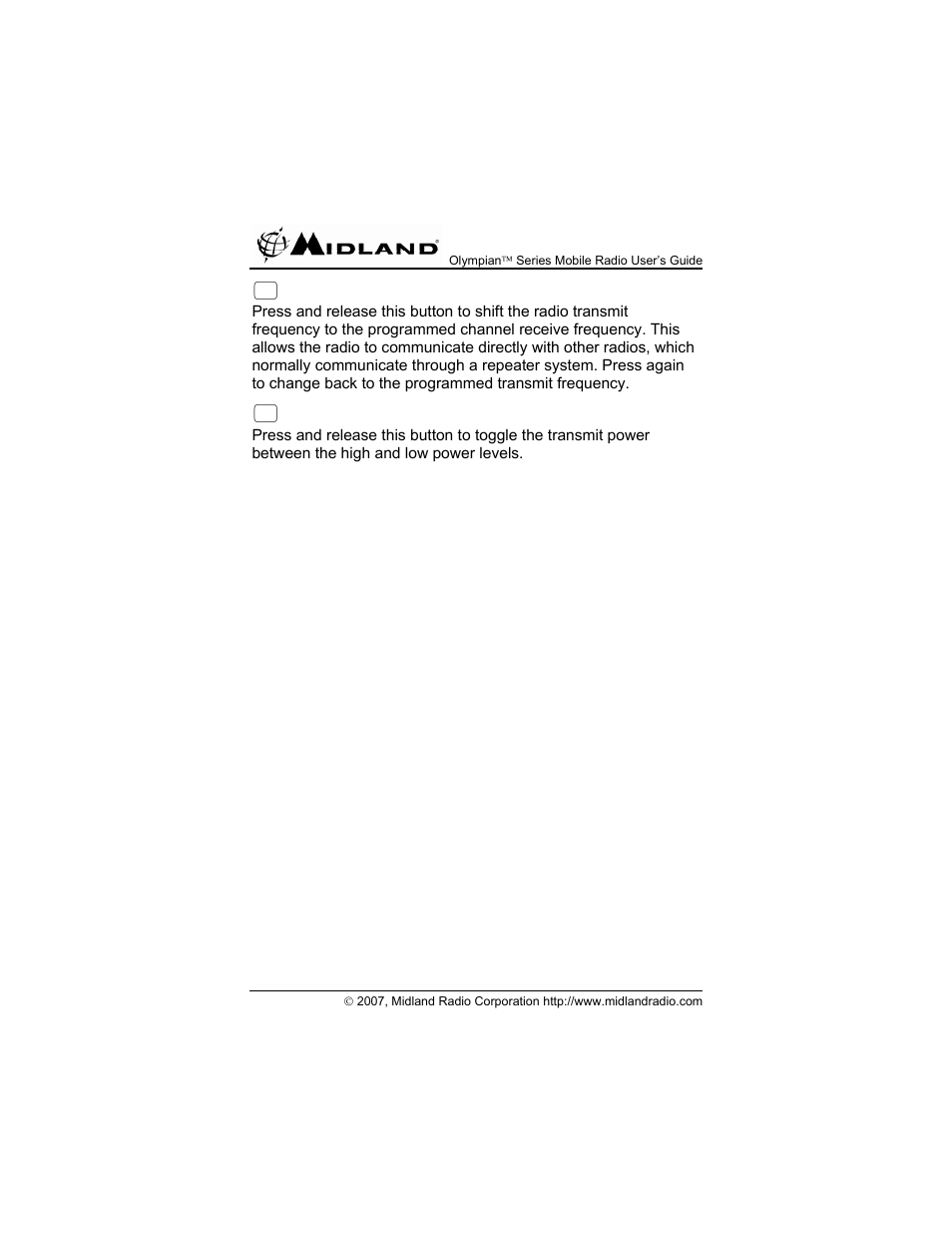 Midland Radio OLYMPIANTM SERIES MO-4128 User Manual | Page 22 / 28
