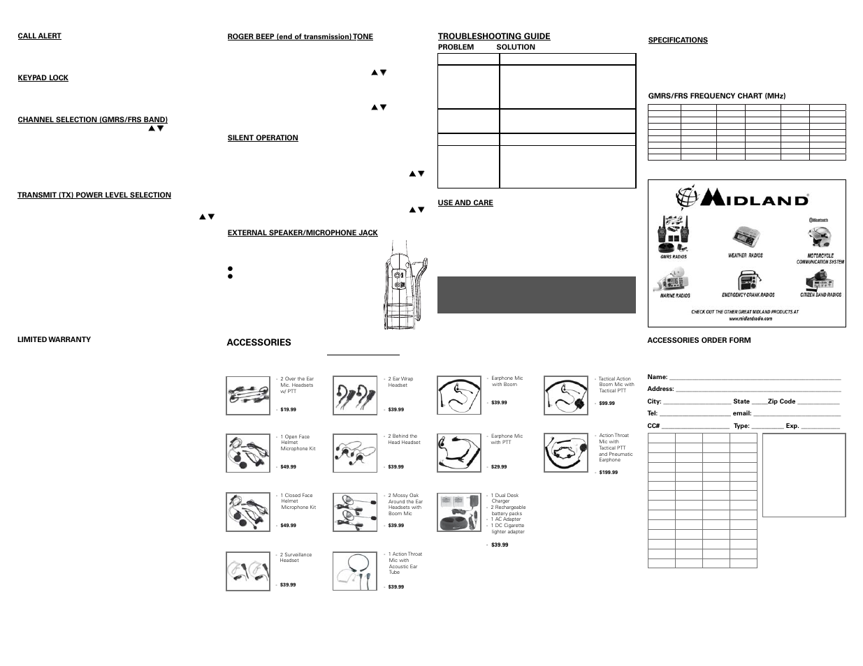 Midland Radio X-TRA TALK LXT385 User Manual | Page 2 / 2