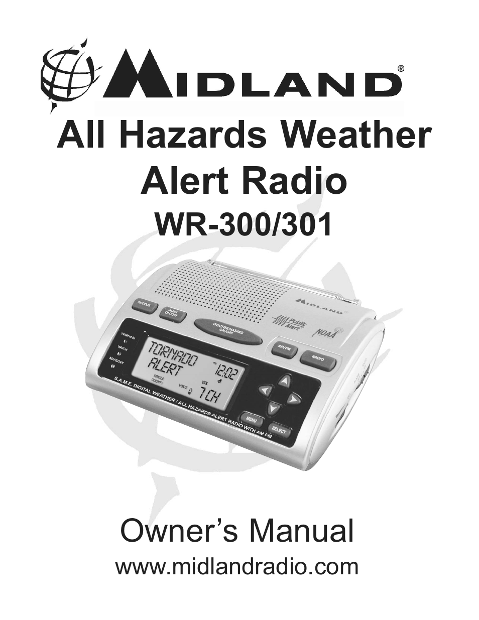 Midland Radio WR-300/301 User Manual | 24 pages