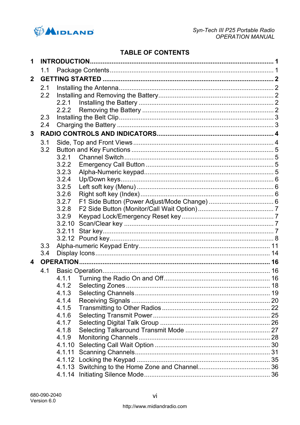Midland Radio SYN-TECH III P25 User Manual | Page 7 / 76