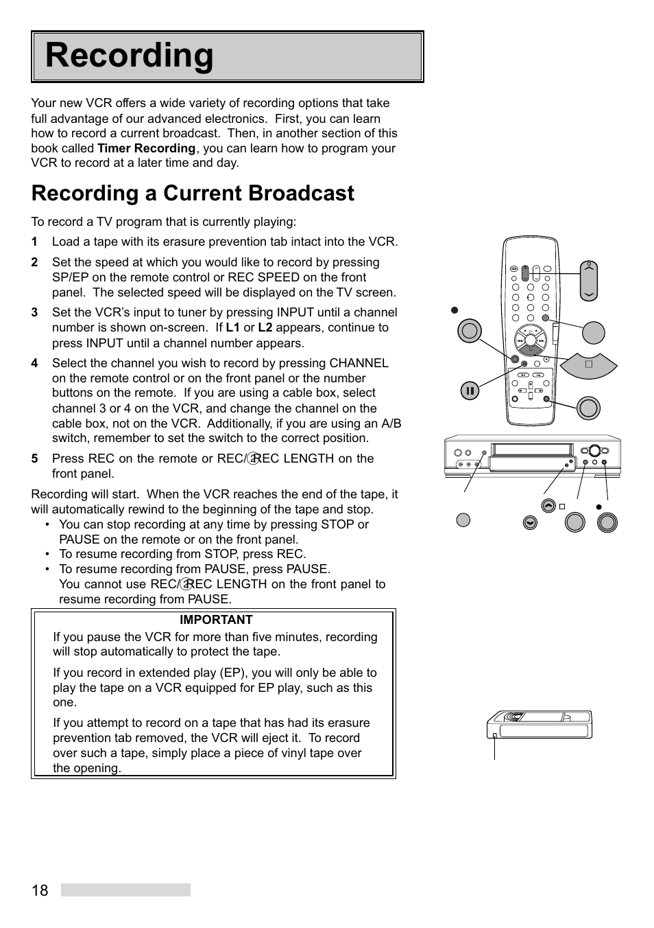 Recording, Recording a current broadcast | Mitsumi electronic HS-U449 User Manual | Page 20 / 56