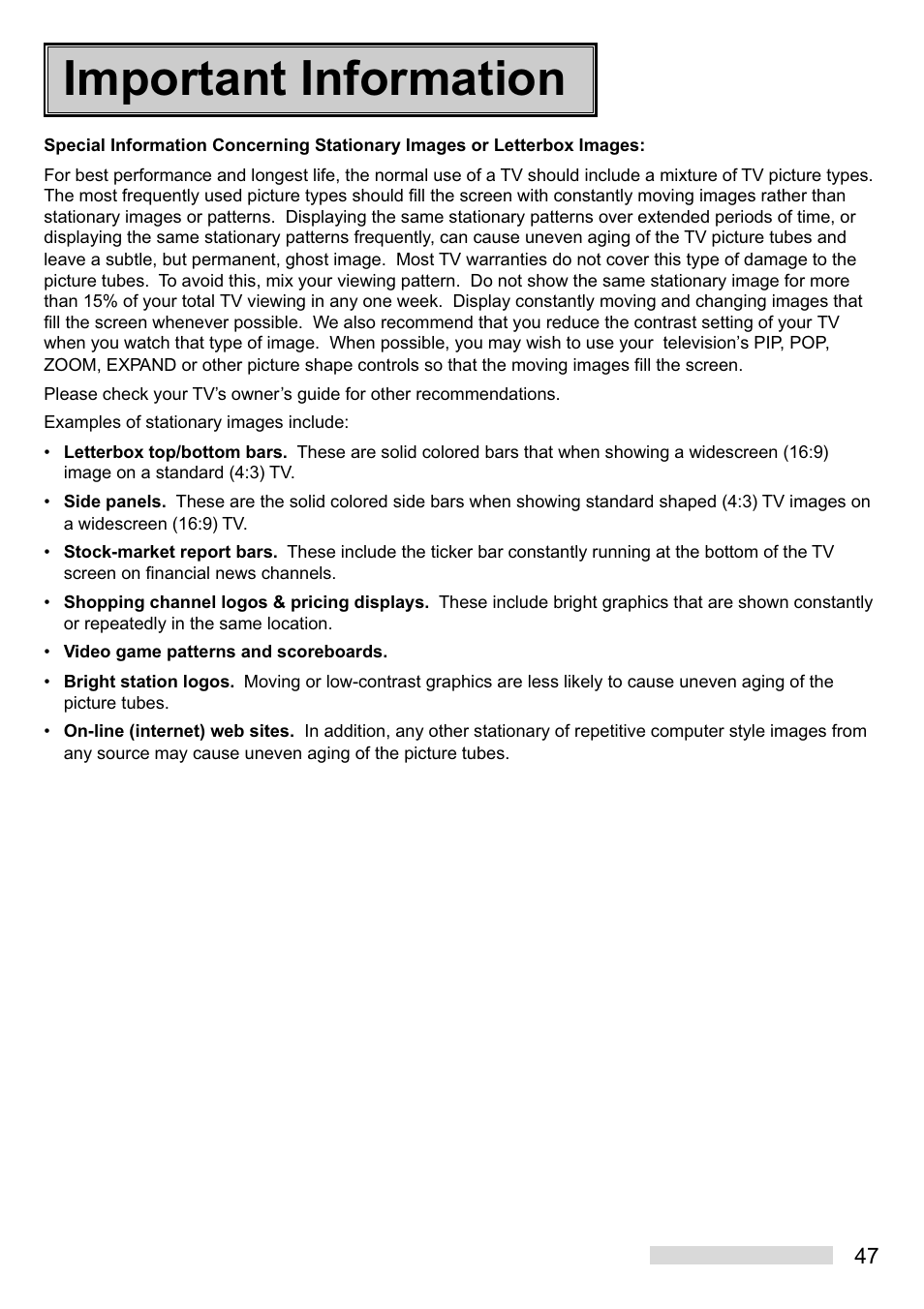 Important information | Mitsumi electronic HS-U449 User Manual | Page 49 / 56