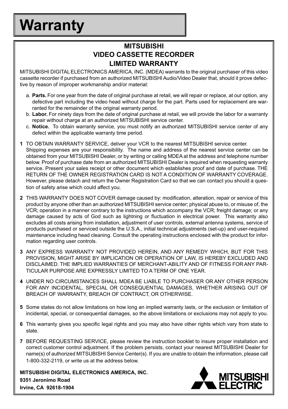 Warranty | Mitsumi electronic HS-U449 User Manual | Page 55 / 56