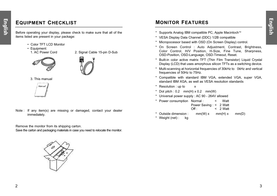 En g lis h en gli sh en gli sh | Miro Displays TD570 User Manual | Page 6 / 49