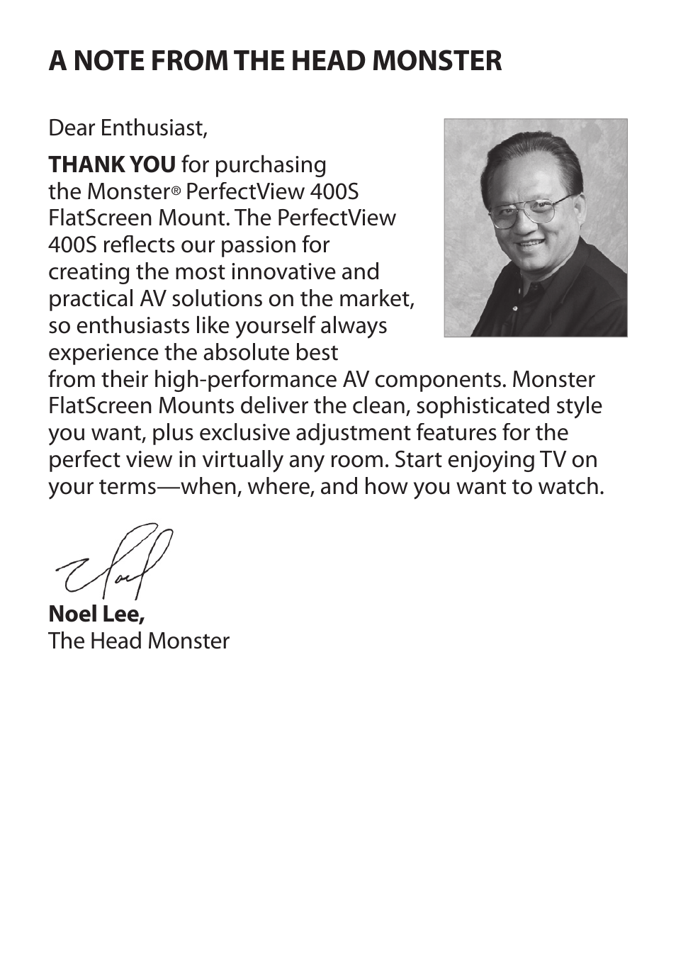 Monster Cable PERFECTVIEW 400S User Manual | Page 3 / 72