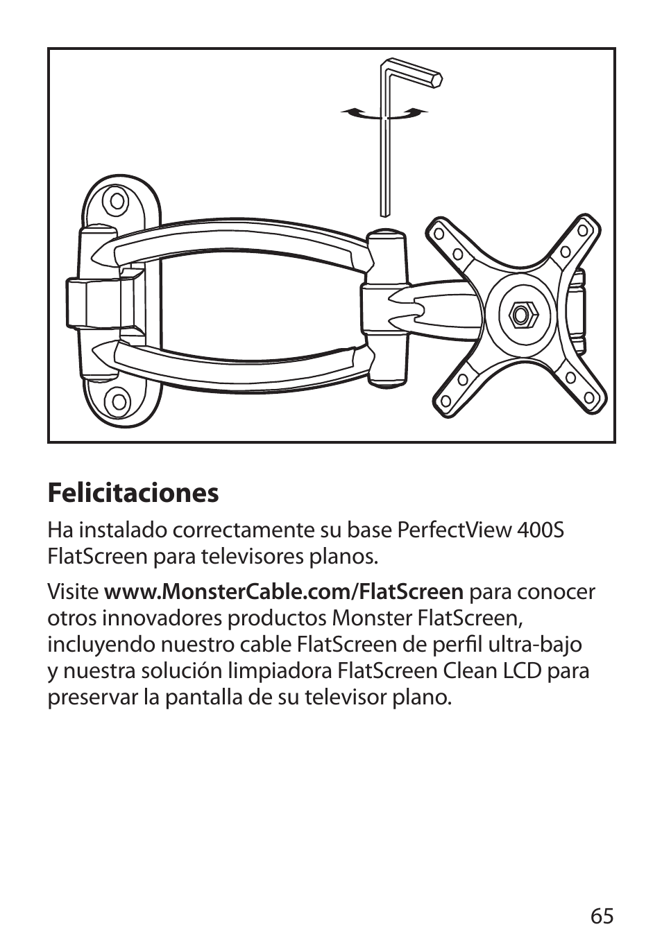 Felicitaciones | Monster Cable PERFECTVIEW 400S User Manual | Page 69 / 72