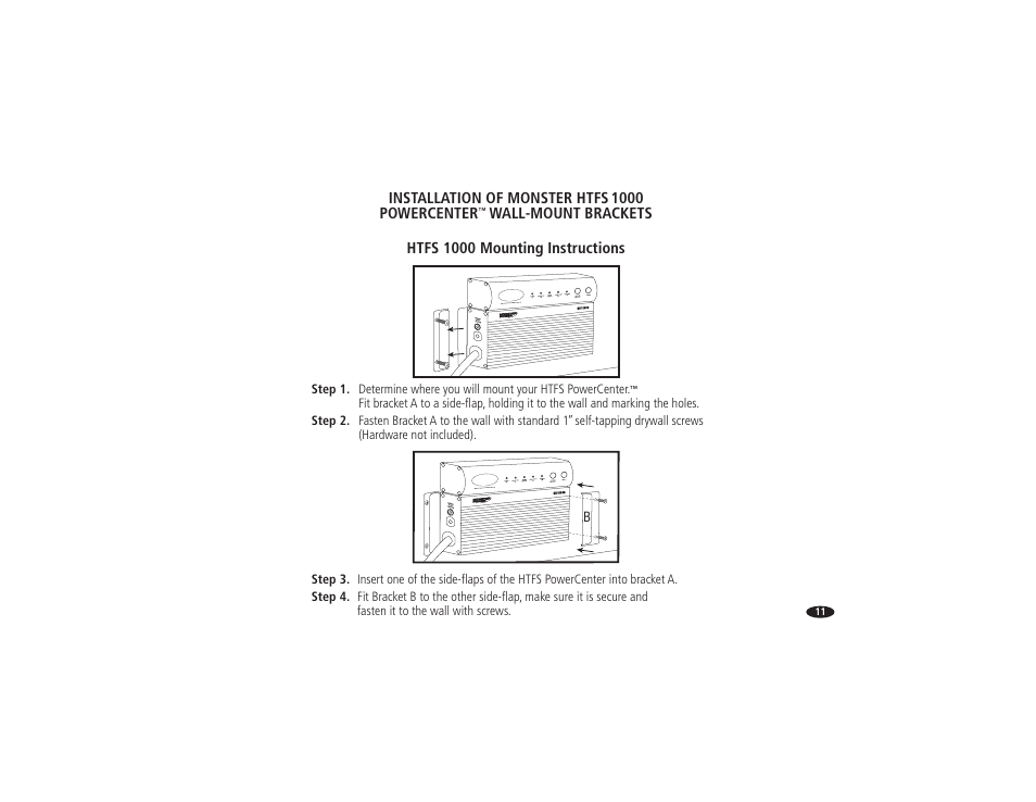 Monster Power HTFS500 POWERCENTER User Manual | Page 16 / 25