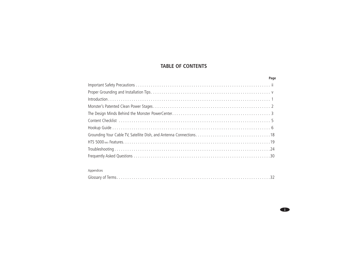 Monster Power HTS 5000 User Manual | Page 2 / 41