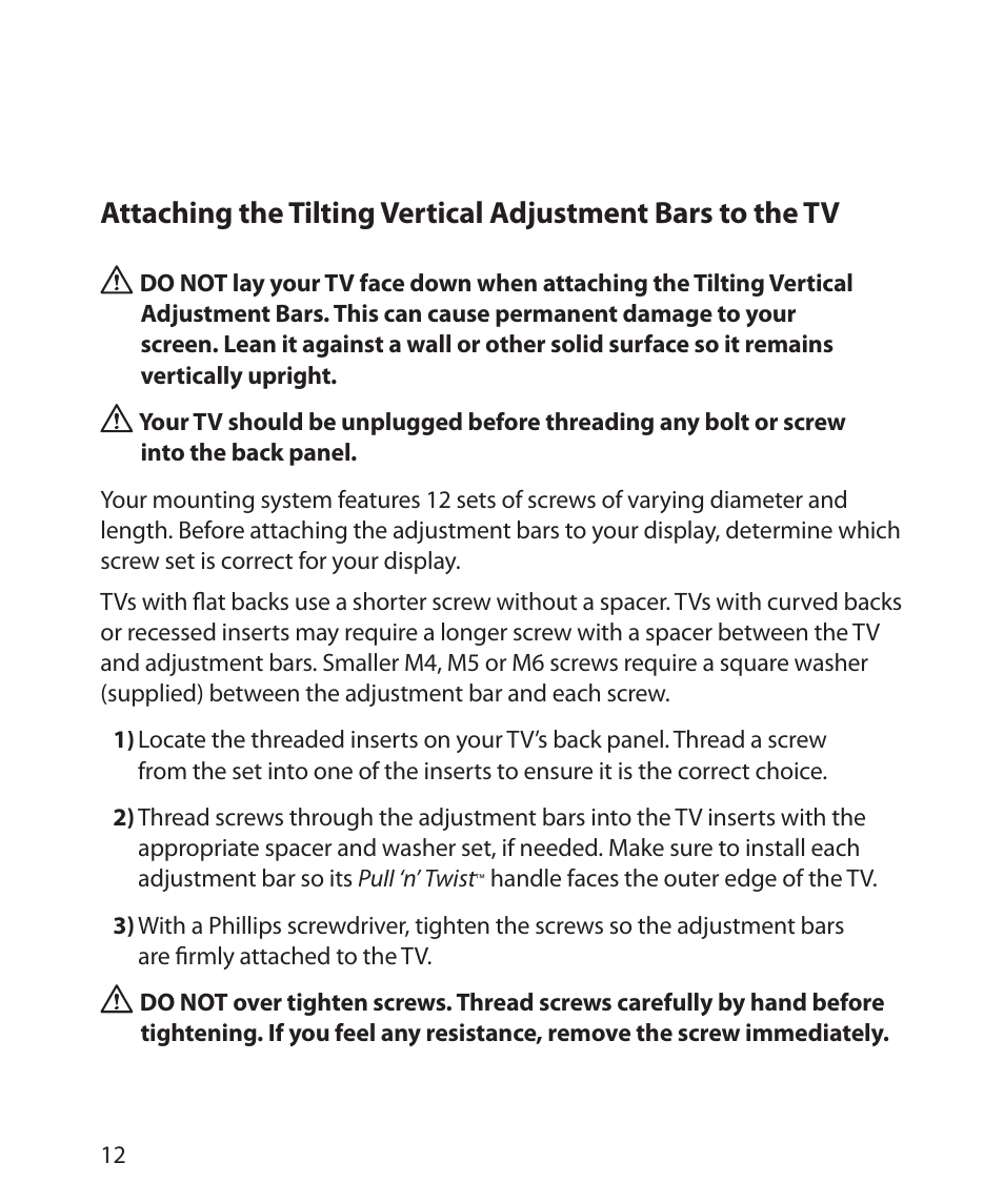 Monster Power FlatScreen Mount SmartViewTM 300M User Manual | Page 16 / 72