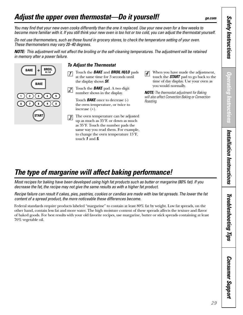 Thermostat adjustment, Adjust the upper oven thermostat—do it yourself | Mabe Canada JGB918 User Manual | Page 29 / 64
