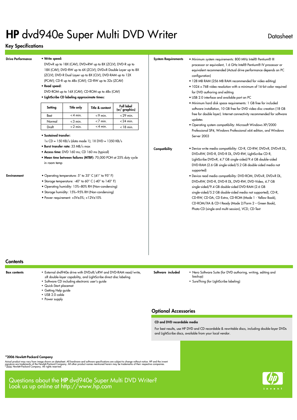 MHP DVD940E User Manual | Page 2 / 2