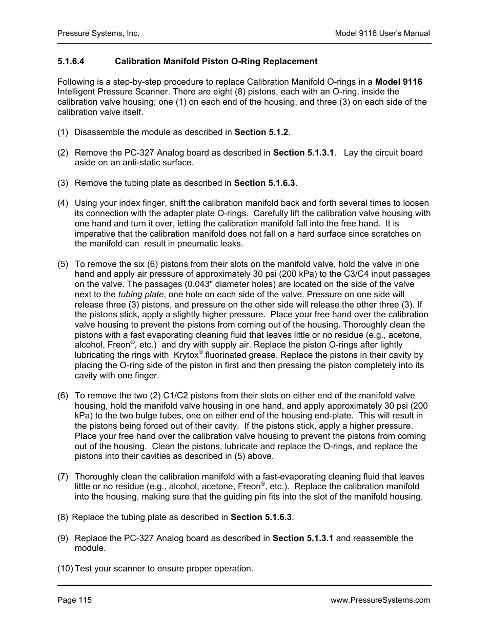 Measurement Specialties 9116 User Manual | Page 124 / 143