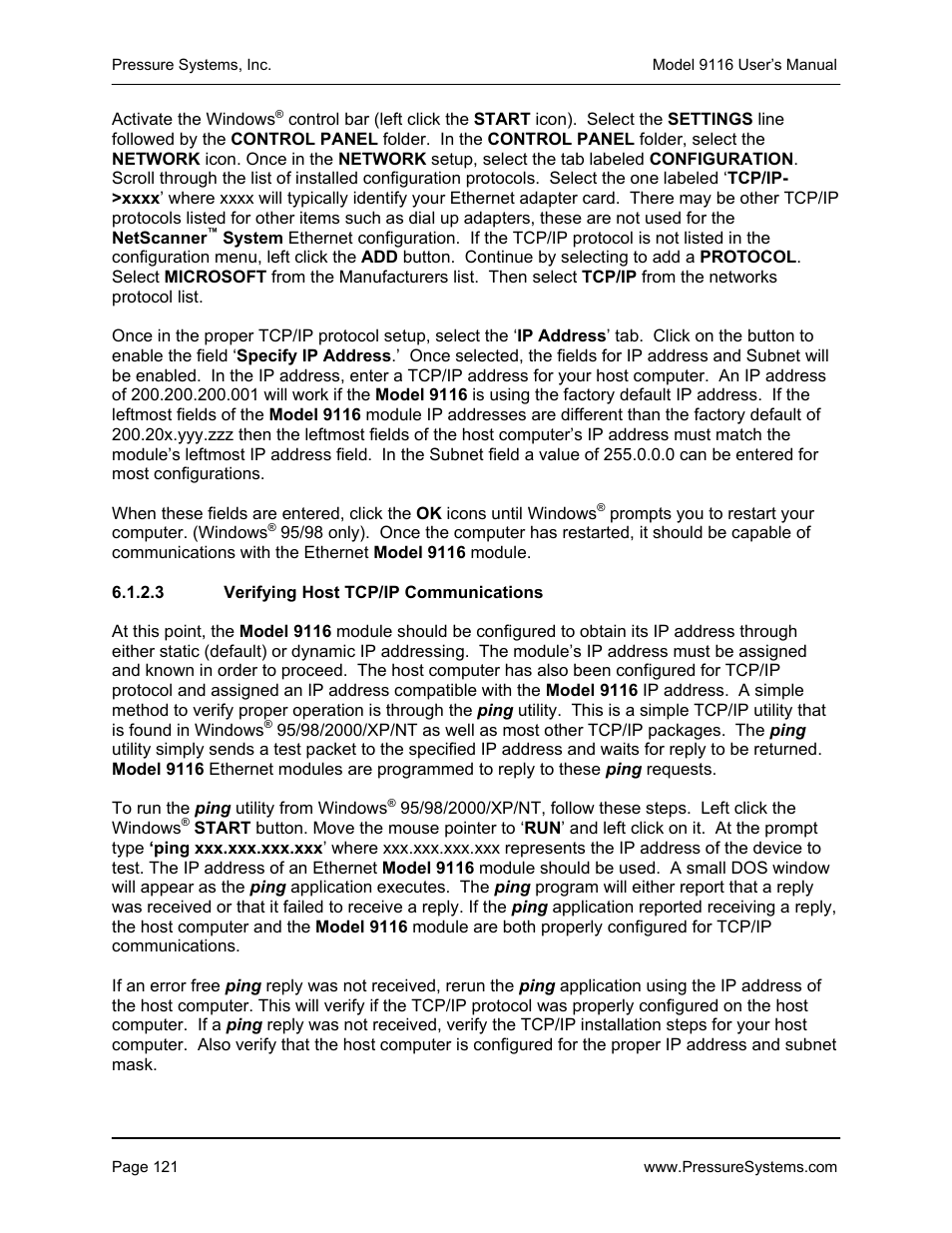Measurement Specialties 9116 User Manual | Page 130 / 143