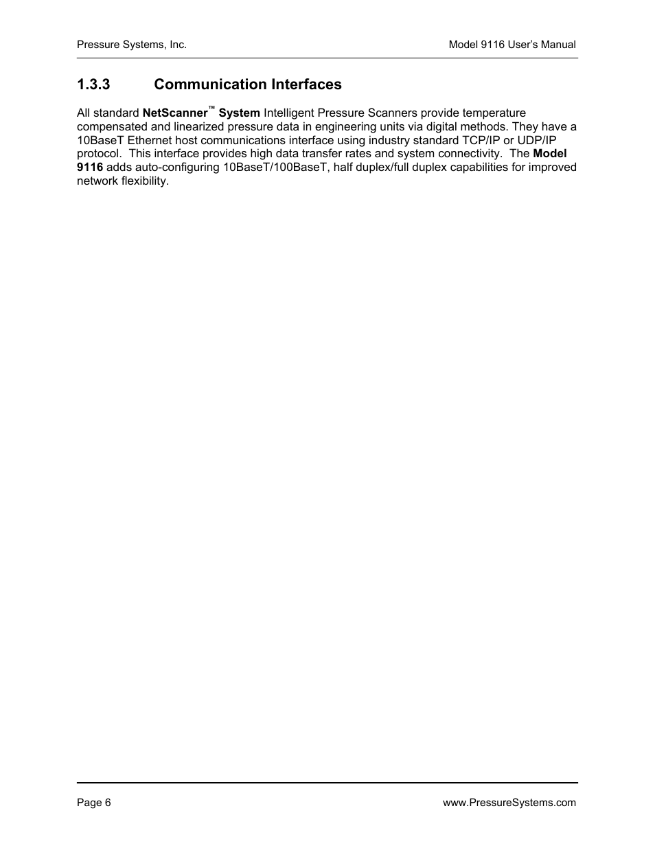 3 communication interfaces | Measurement Specialties 9116 User Manual | Page 15 / 143