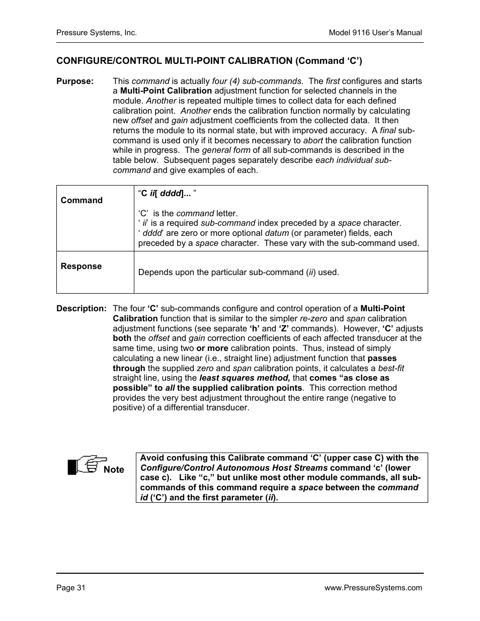 Measurement Specialties 9116 User Manual | Page 40 / 143