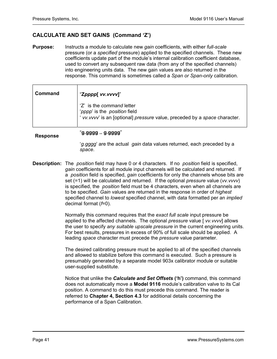 Measurement Specialties 9116 User Manual | Page 50 / 143