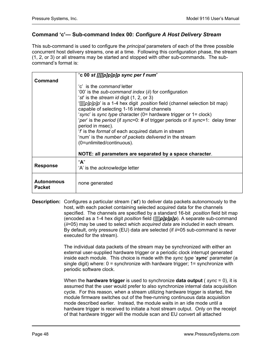 Measurement Specialties 9116 User Manual | Page 57 / 143