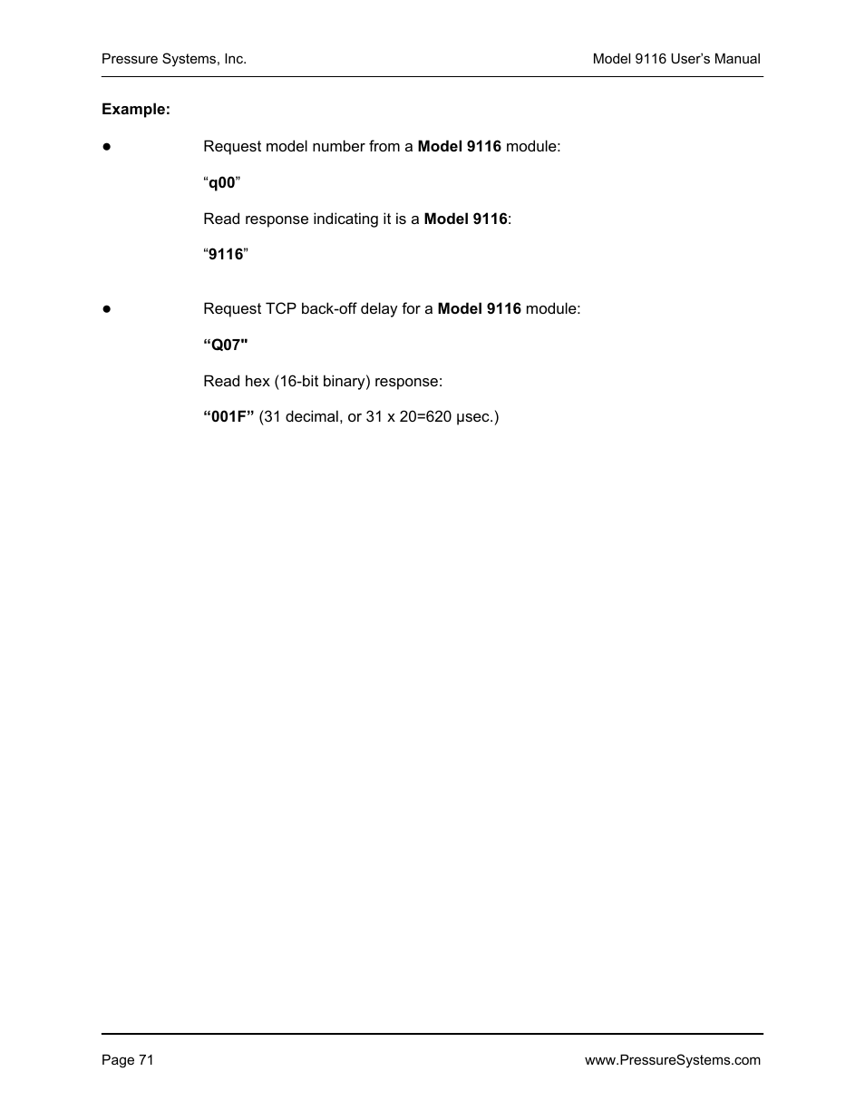 Measurement Specialties 9116 User Manual | Page 80 / 143