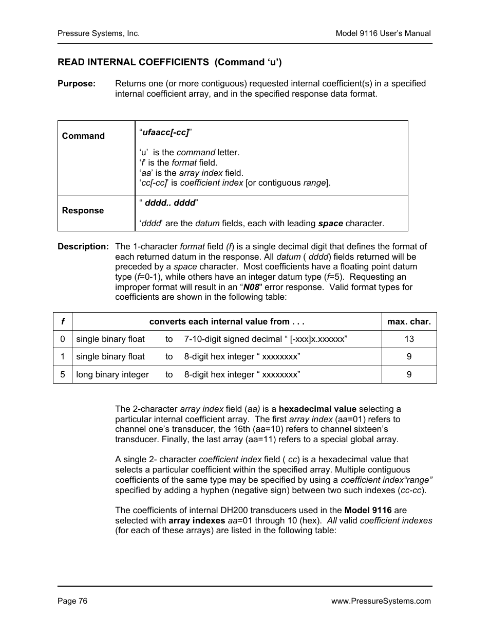 Measurement Specialties 9116 User Manual | Page 85 / 143