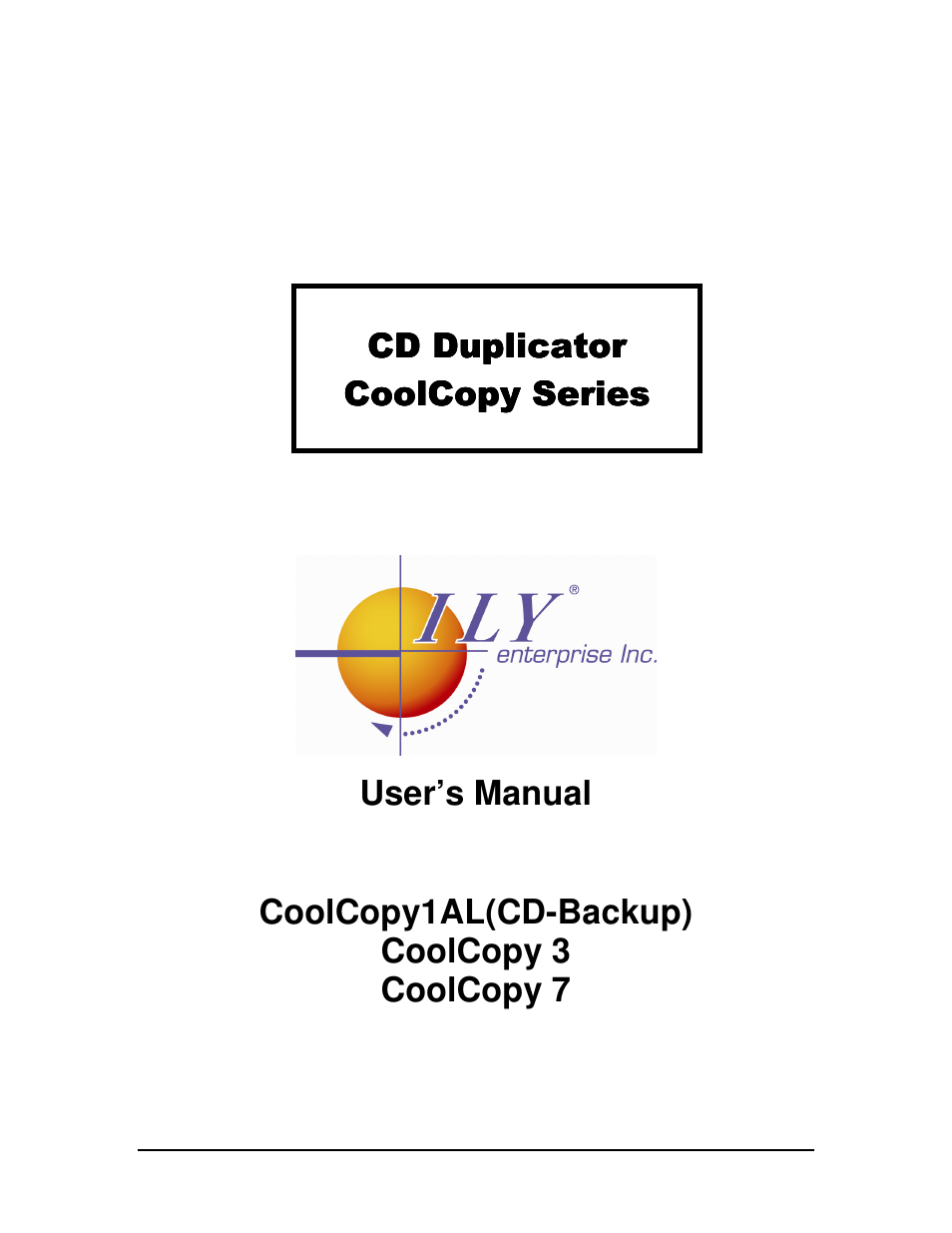 ILY Enterprise CoolCopy 7 User Manual | 30 pages