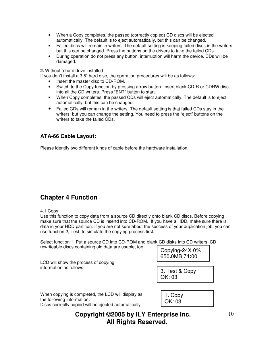 Chapter 4 function | ILY Enterprise CoolCopy 7 User Manual | Page 10 / 30