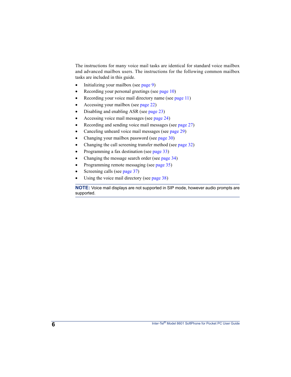 Inter-Tel SoftPhone 8601 User Manual | Page 12 / 66