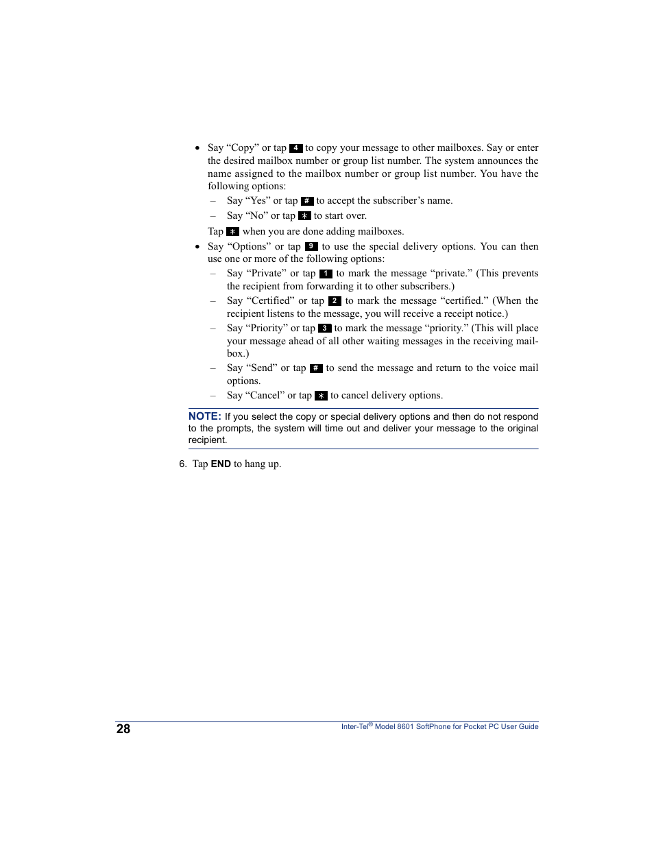Inter-Tel SoftPhone 8601 User Manual | Page 34 / 66