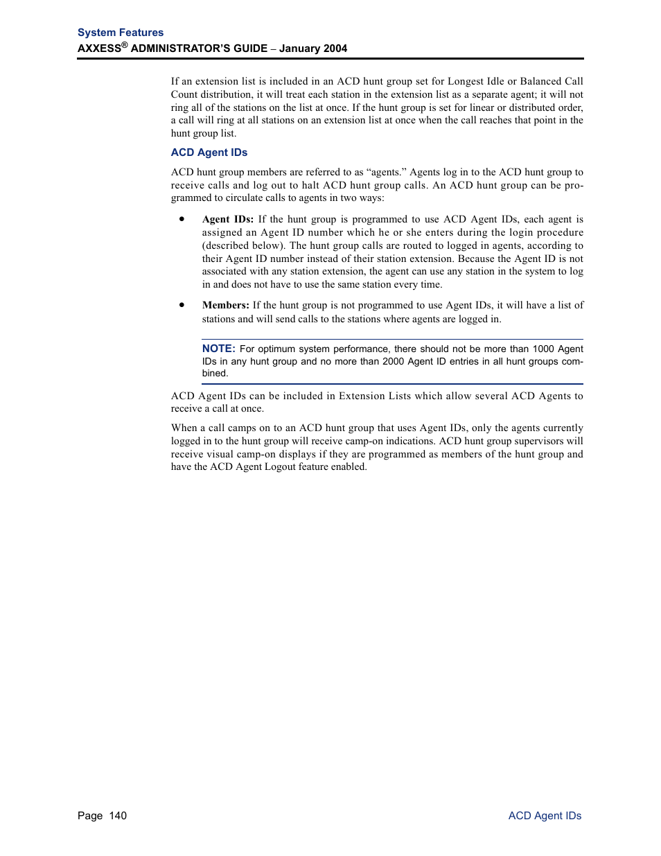 Acd agent ids | Inter-Tel Axxess User Manual | Page 156 / 342
