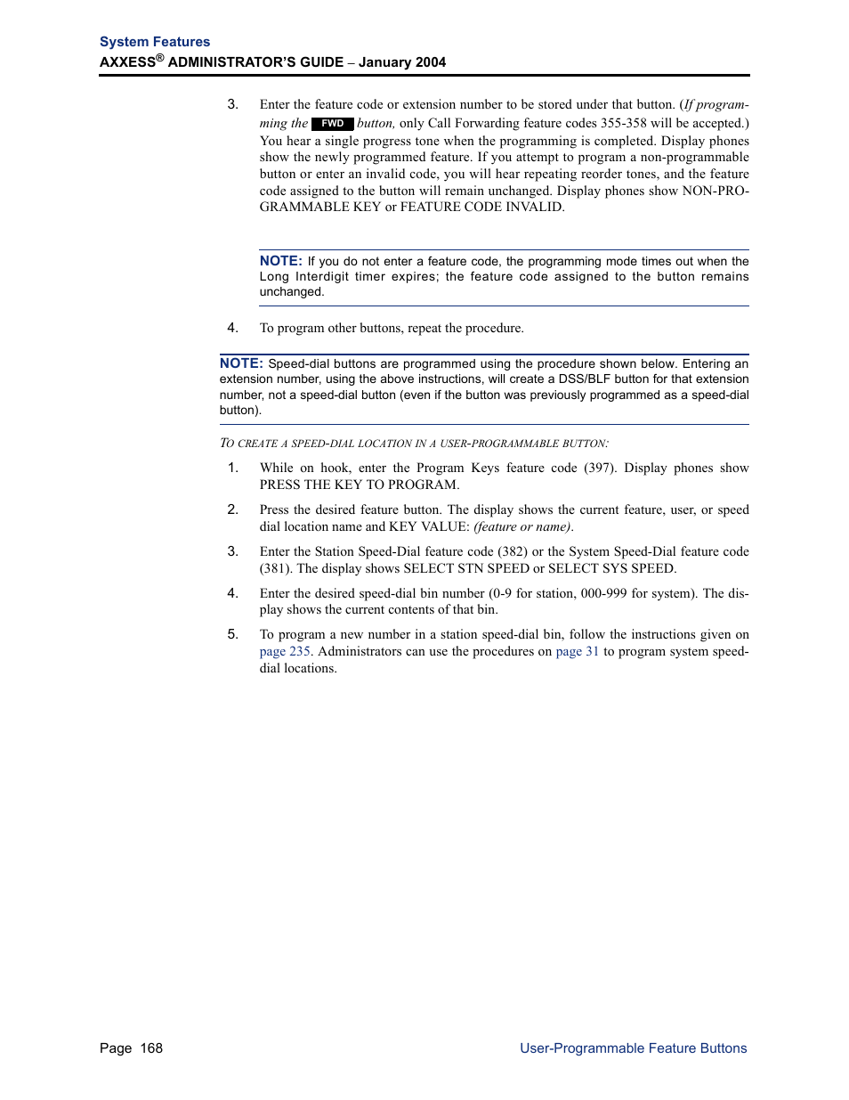 Inter-Tel Axxess User Manual | Page 184 / 342