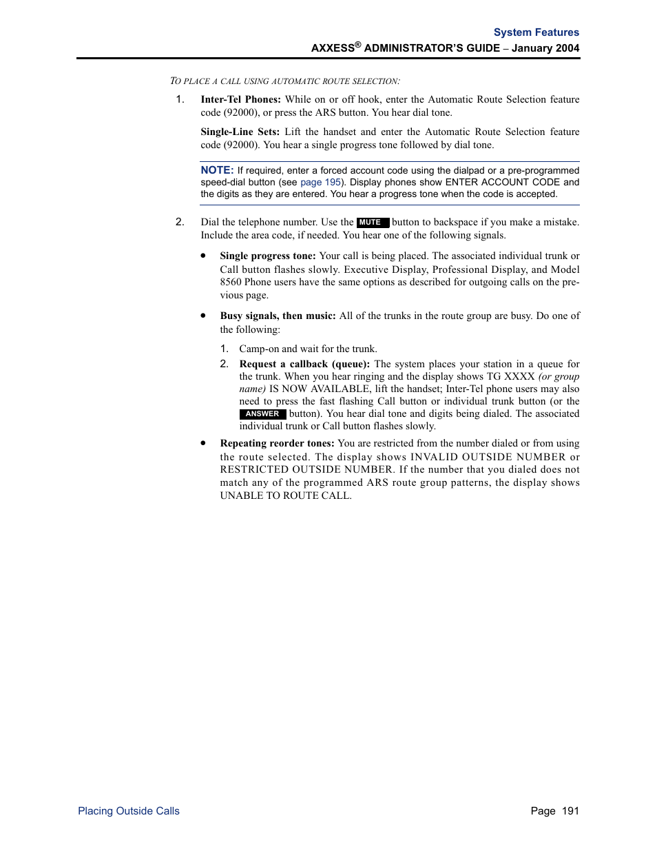 Inter-Tel Axxess User Manual | Page 207 / 342