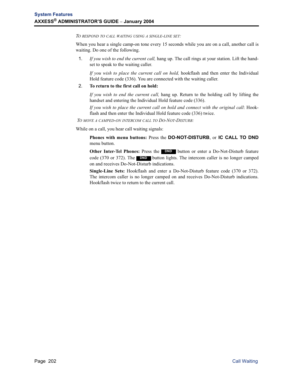 Inter-Tel Axxess User Manual | Page 218 / 342