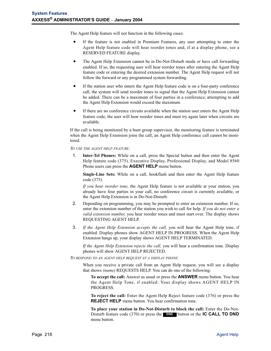 Inter-Tel Axxess User Manual | Page 234 / 342