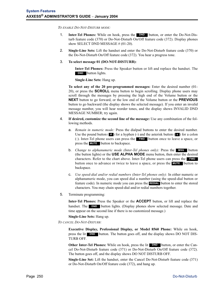 Inter-Tel Axxess User Manual | Page 266 / 342