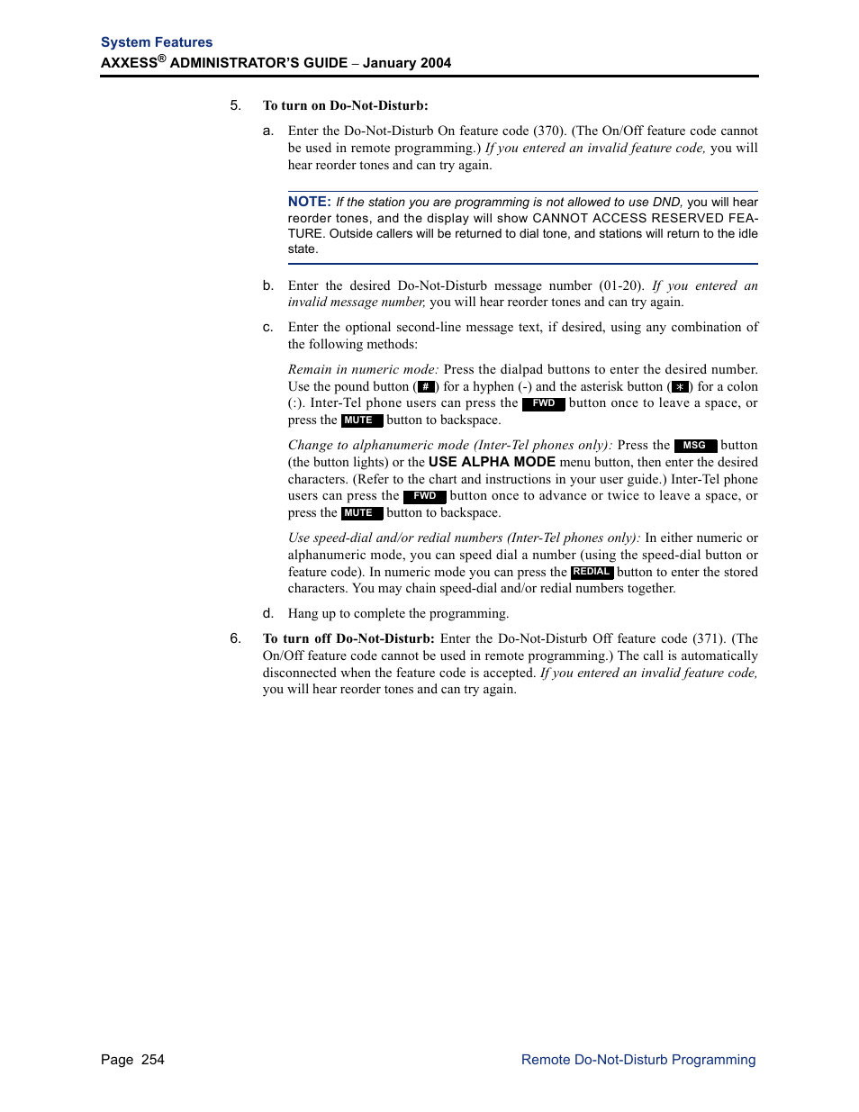 Inter-Tel Axxess User Manual | Page 270 / 342