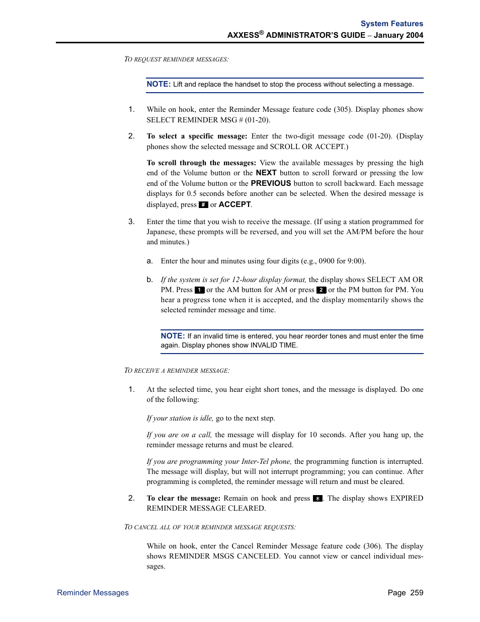 Inter-Tel Axxess User Manual | Page 275 / 342