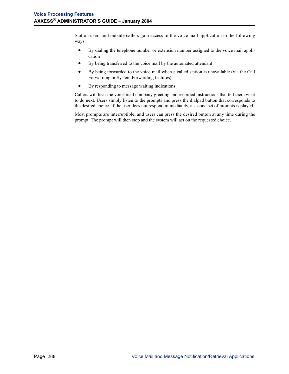 Inter-Tel Axxess User Manual | Page 304 / 342