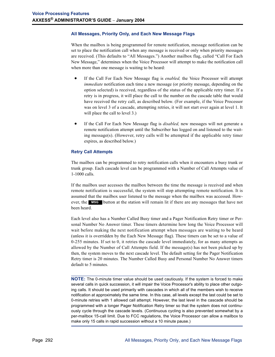 Retry call attempts | Inter-Tel Axxess User Manual | Page 308 / 342