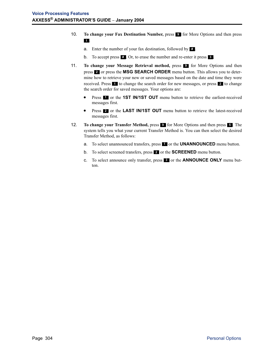 Inter-Tel Axxess User Manual | Page 320 / 342